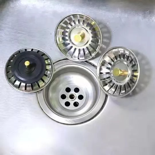 Stainless steel kitchen sink turnbuckle with alloy filter screen for secure plumbing