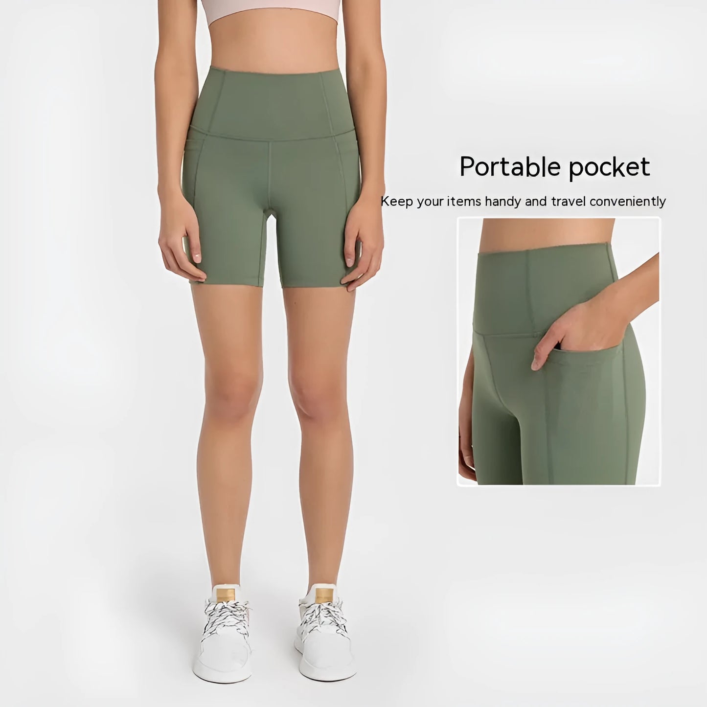 Women's solid colour cotton blend super stretch sports shorts for running and fitness.