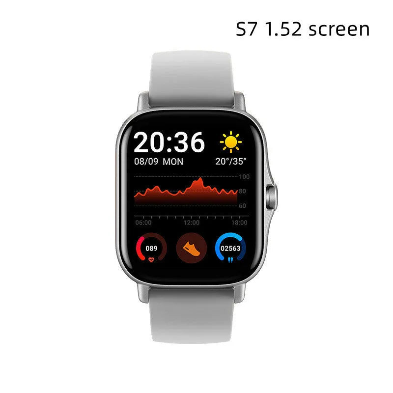 GT20 smartwatch with alloy case and silicone strap showing health metrics on touch screen.