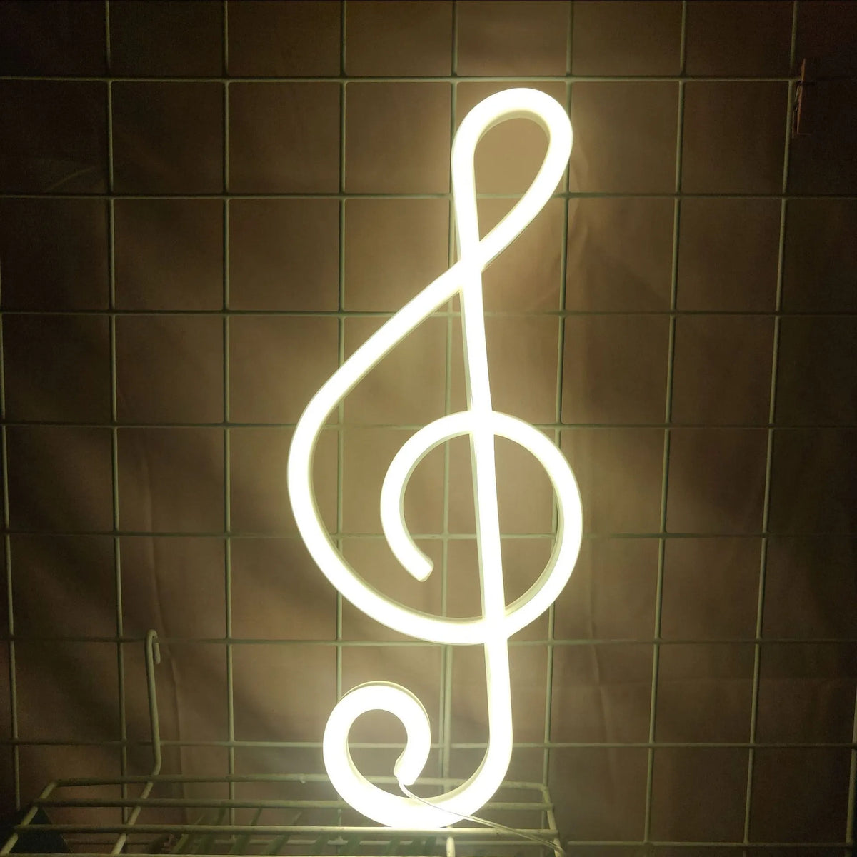 Pendant note neon bar sign decorative light in blue, pink, or warm white, PVC shell, 35 x 14 x 2.2 mm, USB powered.