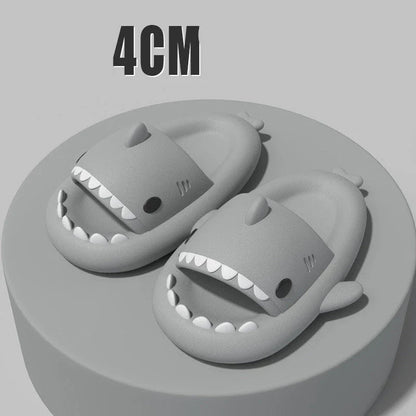 Cozy cartoon shark-themed slippers with anti-slip sole for indoor and outdoor wear