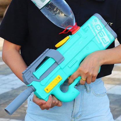 P90 Electric Water Gun with high-powered water stream, large capacity, and durable, leak-proof construction