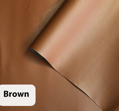 Self-adhesive leather repair patch 50cm x 138cm 0.5mm PVC in black for sofa and car seat