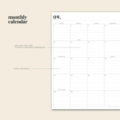 Cherry Red coloured A5 daily schedule coil notebook lying open on a surface.
