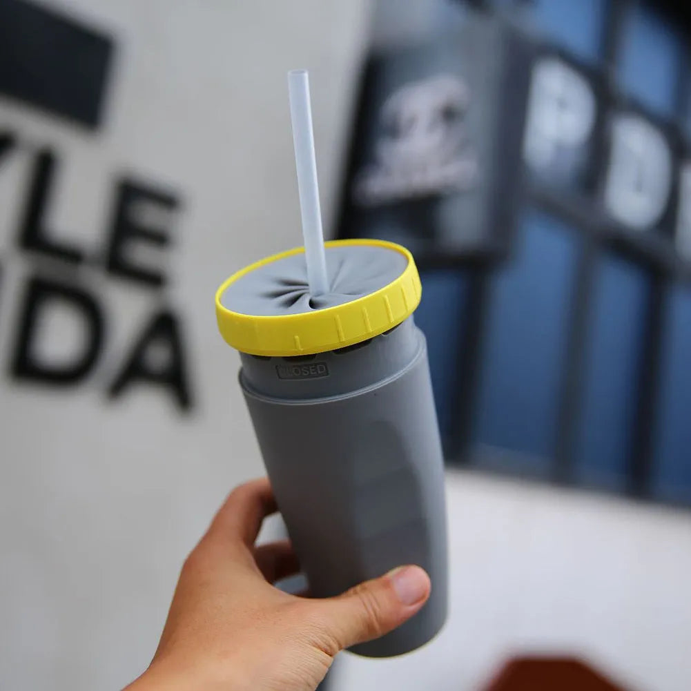 300ml insulated travel cup with cartoon design and twist-top silicone seal