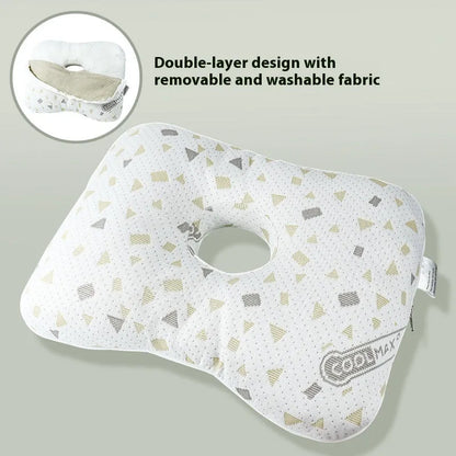 Beauty salon single hole ear pillow in Boer Gray colour, measuring 39x28x6cm with polyester fibre filling