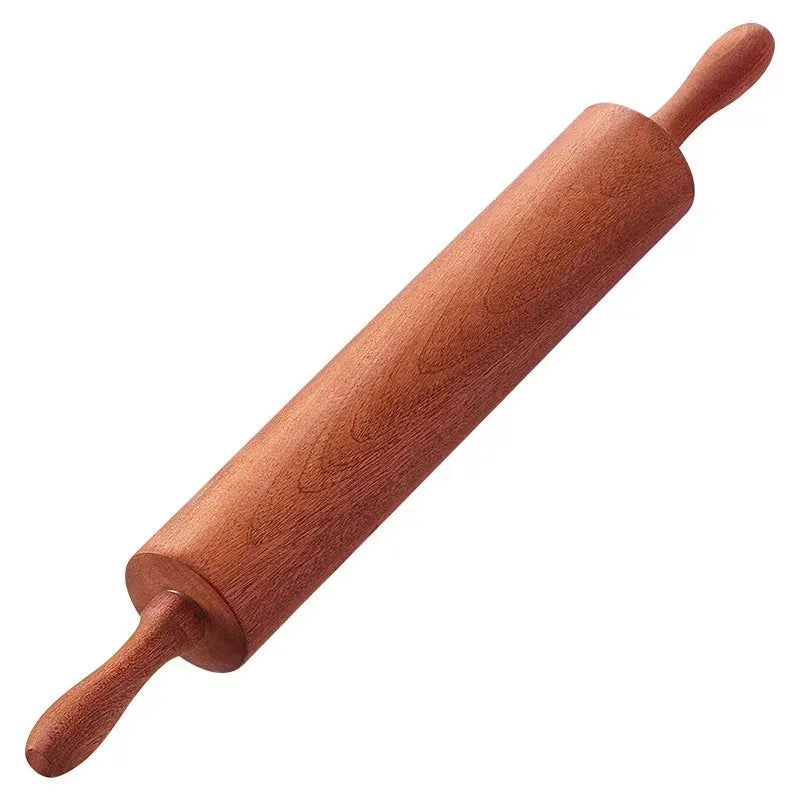 Wooden rolling pin in bronze colour, available in small or large size for baking and pastry rolling.