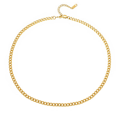 INS Commuter's necklace with 40.5cm titanium steel chain and electroplated gold or silver charms for personalisation
