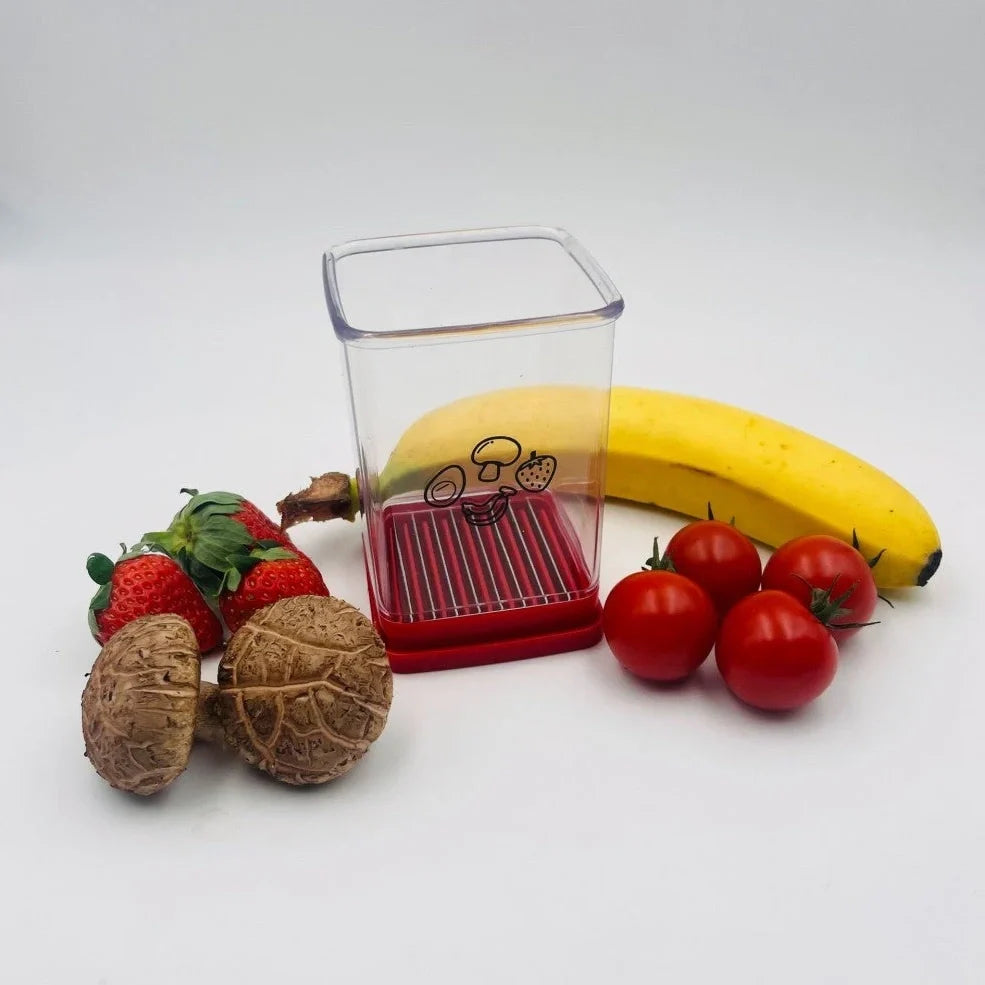 Chef Cup fruit and vegetable fast slicer in 7.6cm base with stainless steel blades for 5mm cuts