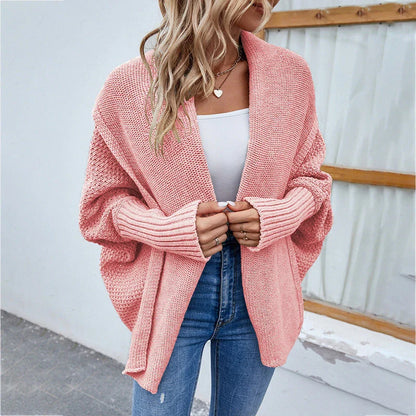 A stylish, knitted cardigan jacket for women in a variety of colors and sizes