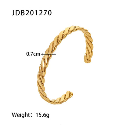 A women's stainless steel bracelet with an electroplated finish in a European and American style.