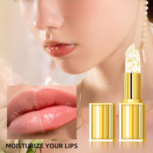 Gilding lipstick with warm colour-changing effect in standard 3.5g anti-smudge formulation