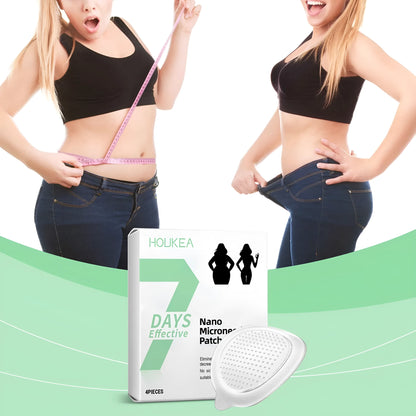 Pack of four slimming nano microneedle stickers with ginger and mugwort formulation
