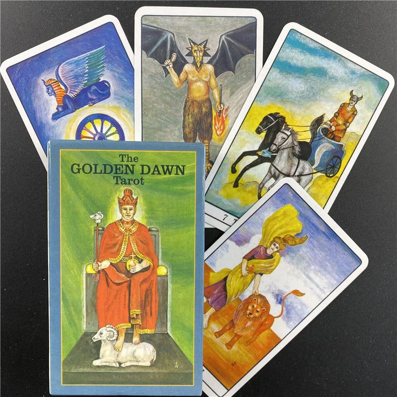 Golden Dawn Tarot Oracle Cards English Version featuring unique designs for mystical exploration