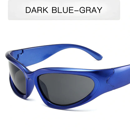 Personalised steam punk full frame cycling sunglasses in sand black grey chip style with mercury lenses for glare reduction