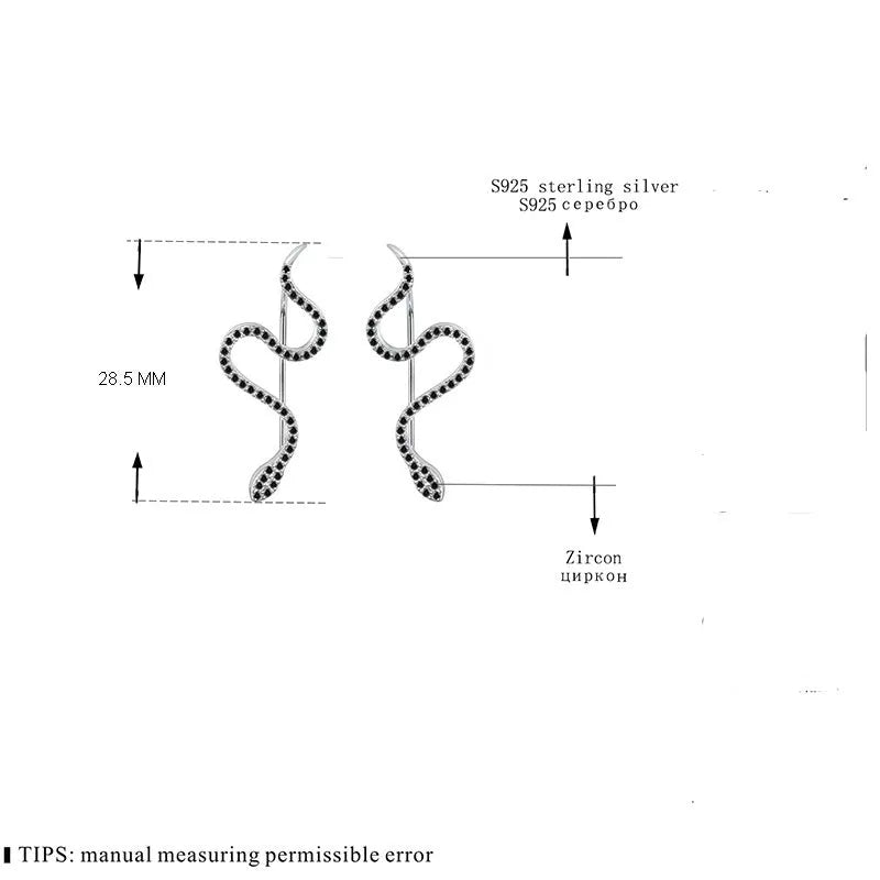 Personalized Line Pattern Women's Earrings in black copper with minimalist design