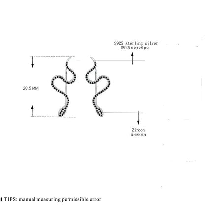 Personalized Line Pattern Women's Earrings in black copper with minimalist design