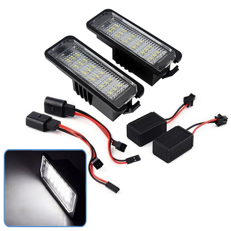 Volkswagen LED license plate light with 24 SMD 3528 LEDs for Golf Polo Phaeton models