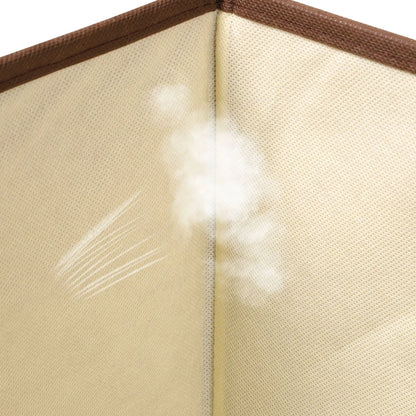 Cotton linen foldable storage box set in grey, perfect for home organization