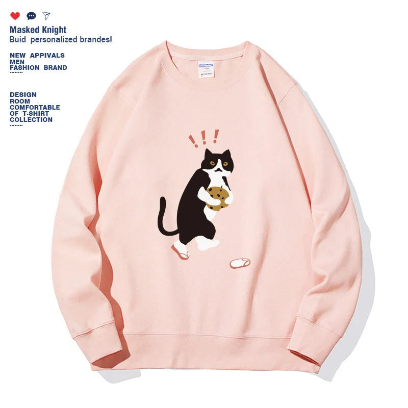 Stylish women's printed long sleeve hoodie in various colors