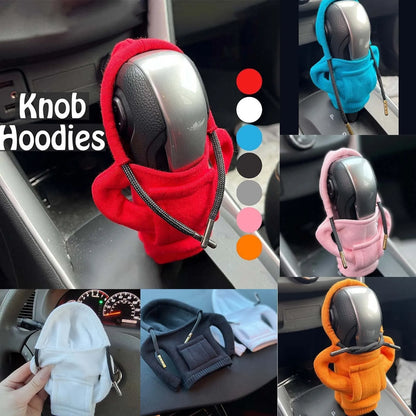 Pure cotton knitted gear lever cover in multiple colours for manual car interior decoration.