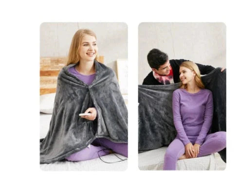 Cozy heated flannel blanket with soft, plush fabric and adjustable temperature controls for year-round warmth and comfort