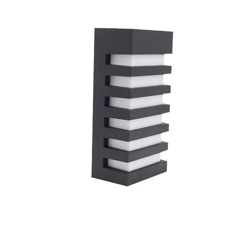 Modern aluminium outdoor wall lamp with minimalist design for garden patio lighting