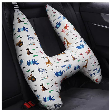 Universal car shoulder pad pillow for back row comfort, pure cotton fabric with PP cotton filling