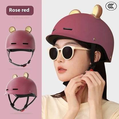 3C certified electric bike helmet in ABS shell shown in mocha colour option for adult commuters.