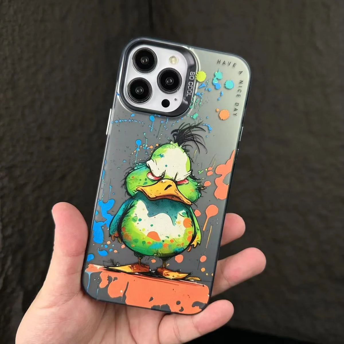Personalized frosted PC phone case with cartoon panda and pig design for Apple iPhone, anti-fall hard shell