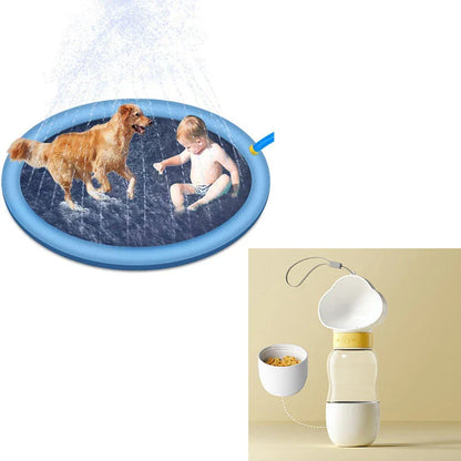 Splash Pad for Kids and Pets - Durable, Non-Slip Outdoor Water Play Mat for Refreshing Backyard Fun