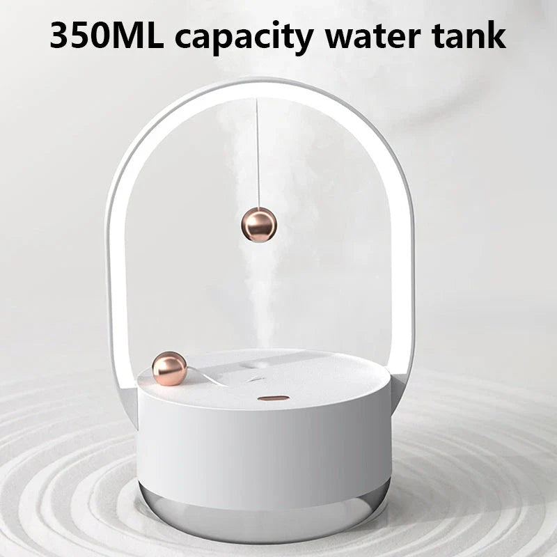 Compact Mist Humidifier with Mood Lighting - Small Portable Ultrasonic Humidifier for Home, Office, and Travel