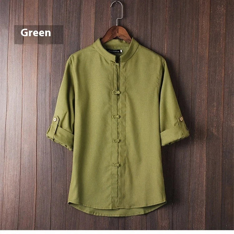 Men's vintage linen shirt in various colors and sizes for a stylish, comfortable look