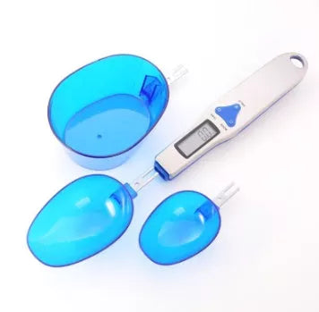 Stainless steel electronic measuring spoon scale in five colors for precise kitchen measurements