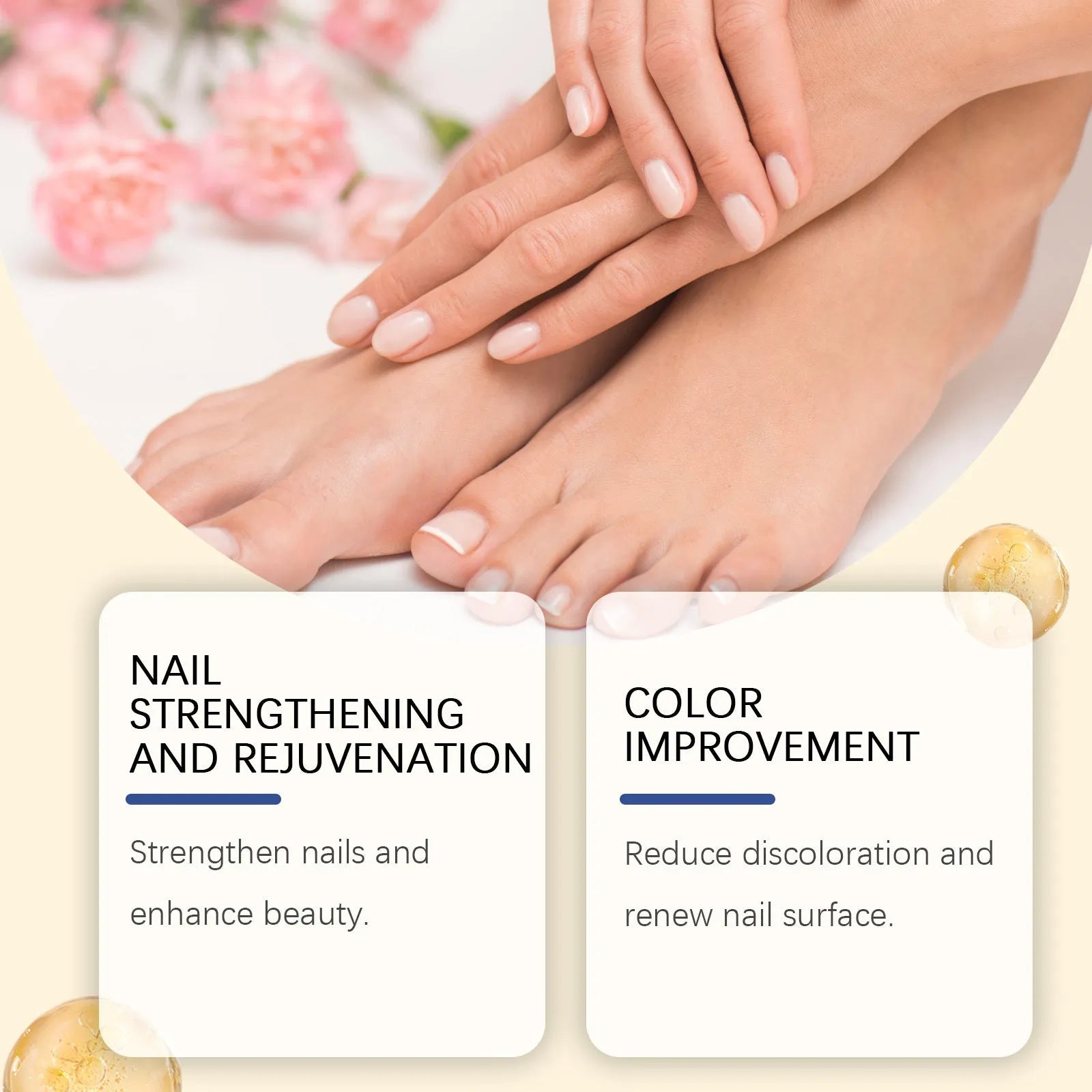 50ml bottle of nail fungus care solution containing bee venom and peppermint oil