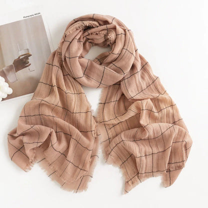 Stylish herringbone pattern artificial cashmere scarf for women in various colors
