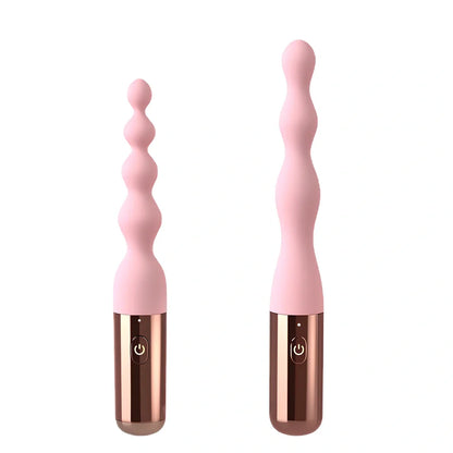 Silicone bead anal vibrator with 10 frequency modes and USB charging cable