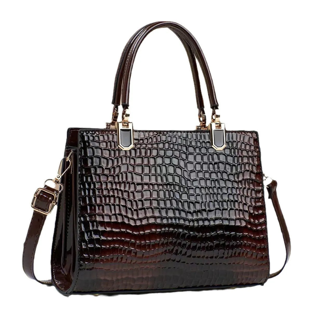 Women's large capacity one shoulder mum bag in horizontal square shape with zipper compartments