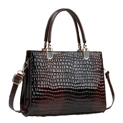 Women's large capacity one shoulder mum bag in horizontal square shape with zipper compartments