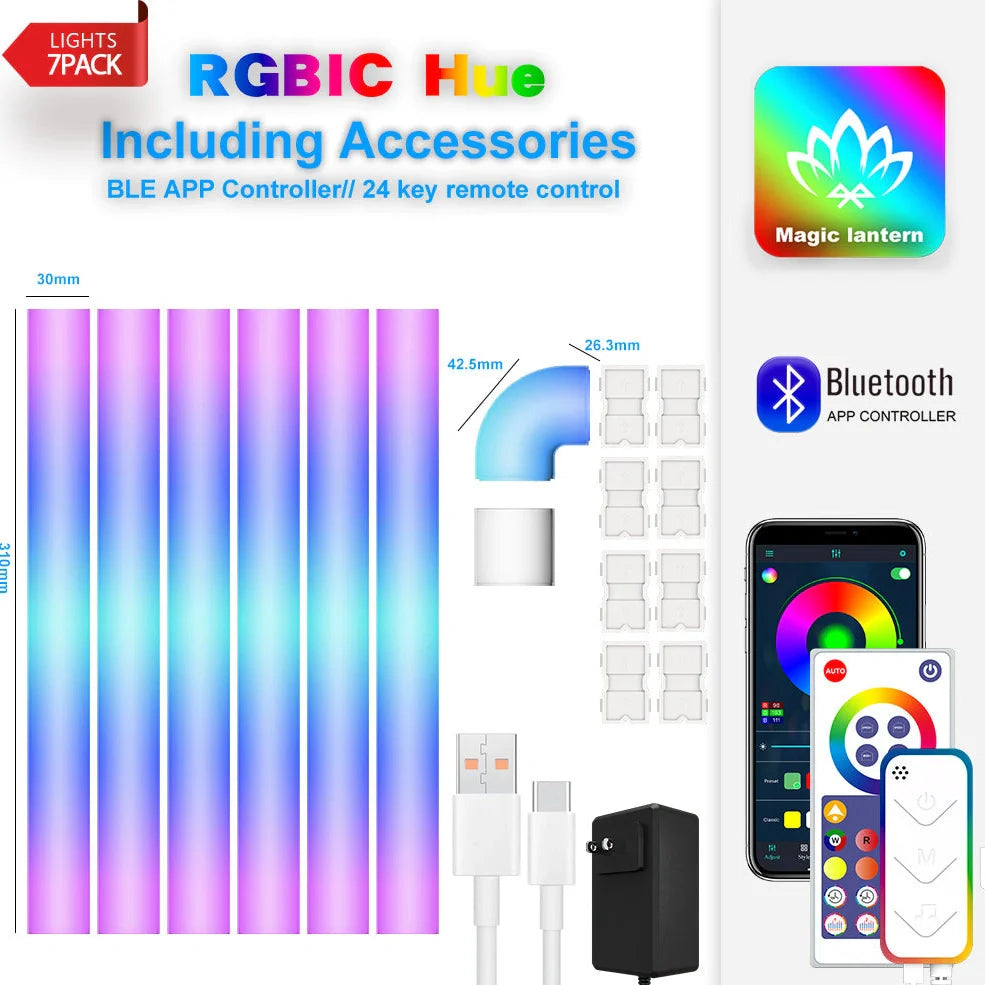 RGB splicing remote control light strip with 30 LED beads per metre for TV background illumination