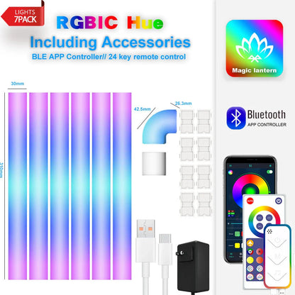 RGB splicing remote control light strip with 30 LED beads per metre for TV background illumination