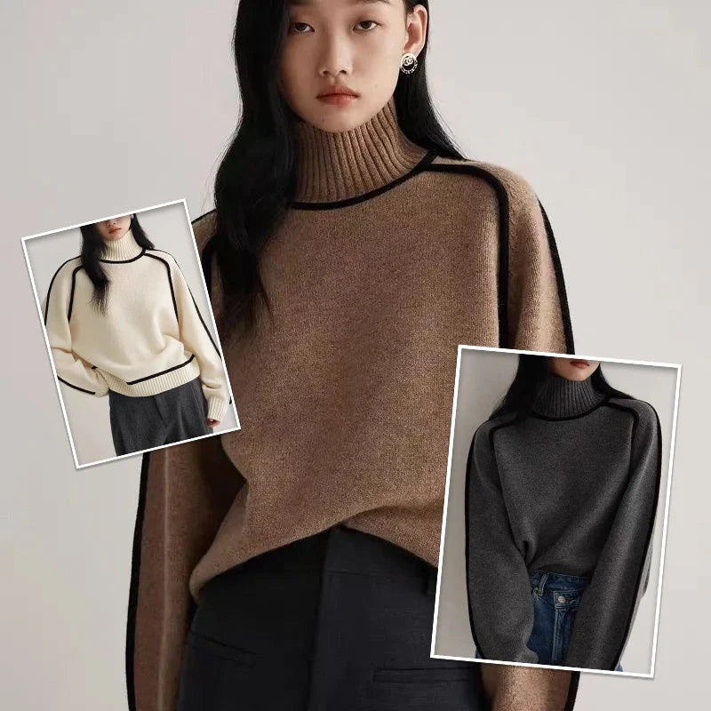 Cozy Half-Zip Casual Pullover Sweater for Women in Various Autumn and Winter Colors