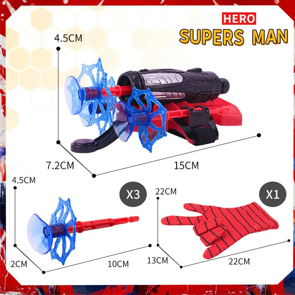 Green Spider Launcher wrist toy with transmitter and suction gloves on adjustable strap