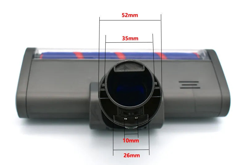 Dyson V7 to V11 compatible electric floor brush head with soft velvet rolling brush measuring 260mm