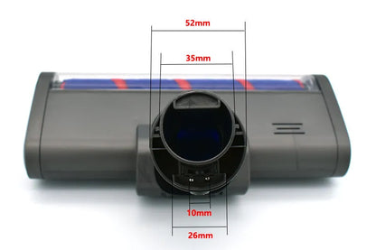 Dyson V7 to V11 compatible electric floor brush head with soft velvet rolling brush measuring 260mm