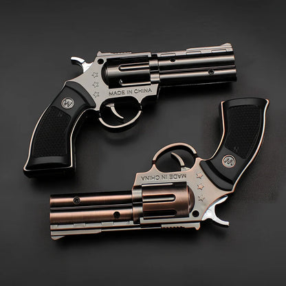 Windproof metal lighter with black finish measuring 8.5cm length with direct flame ignition