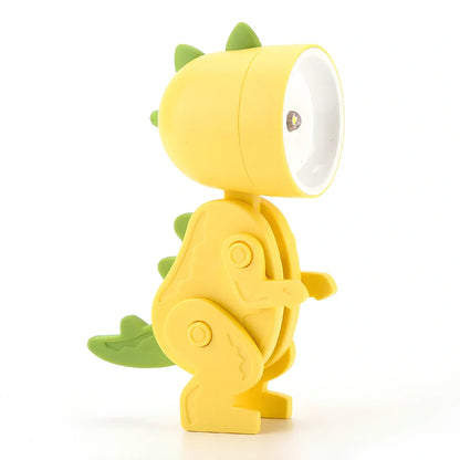 Hand-made mini night lamp with cartoon animal design in blue, measuring 33x55x80mm