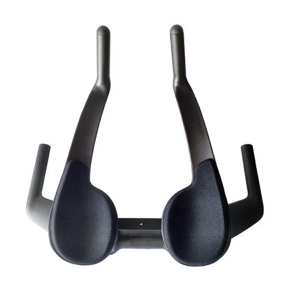 New Field carbon fibre TT bicycle handlebar in black, showing aerodynamic shape and 31.8mm clamp area.