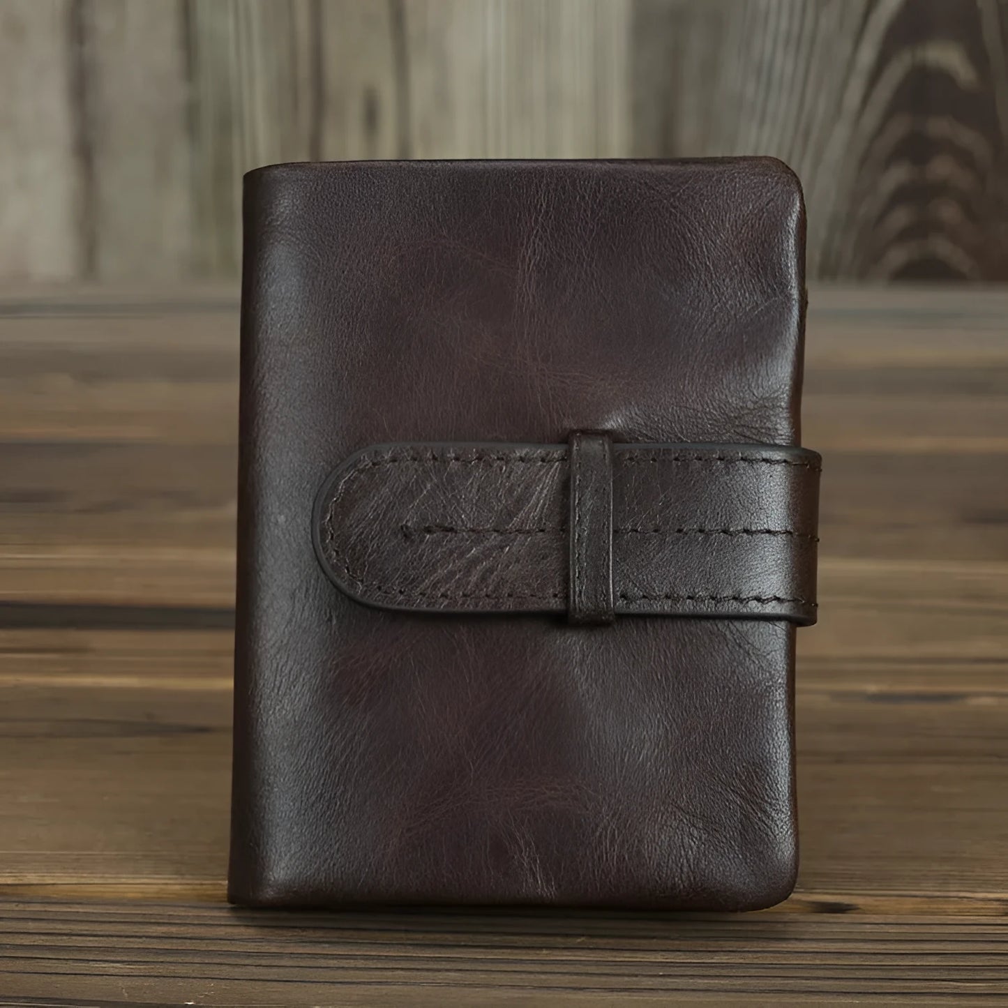 Genuine leather women's wallet with multiple card slots in brown and black colour options