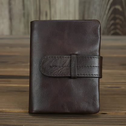 Genuine leather women's wallet with multiple card slots in brown and black colour options